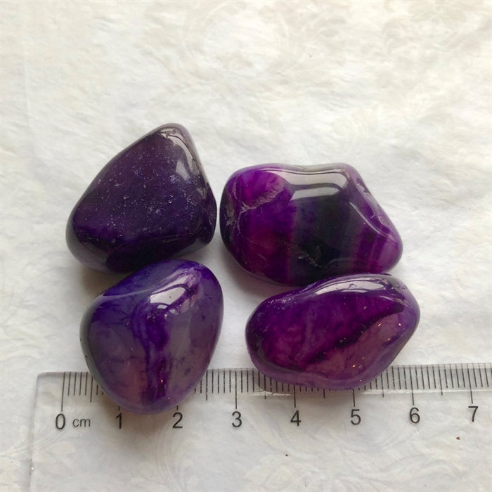 Agat Lilla - Indfarvet - Ujævnheder forekommer..