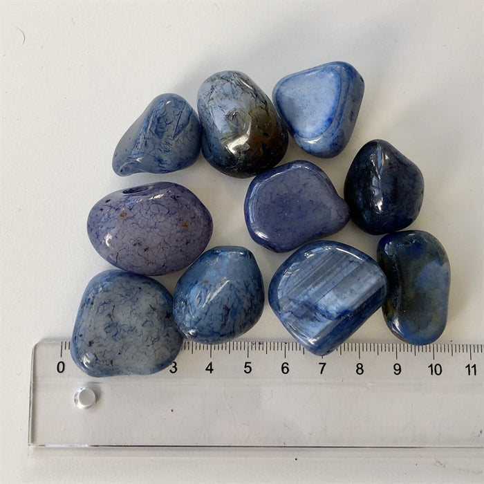 Agat Blå - Diverse 10 stk