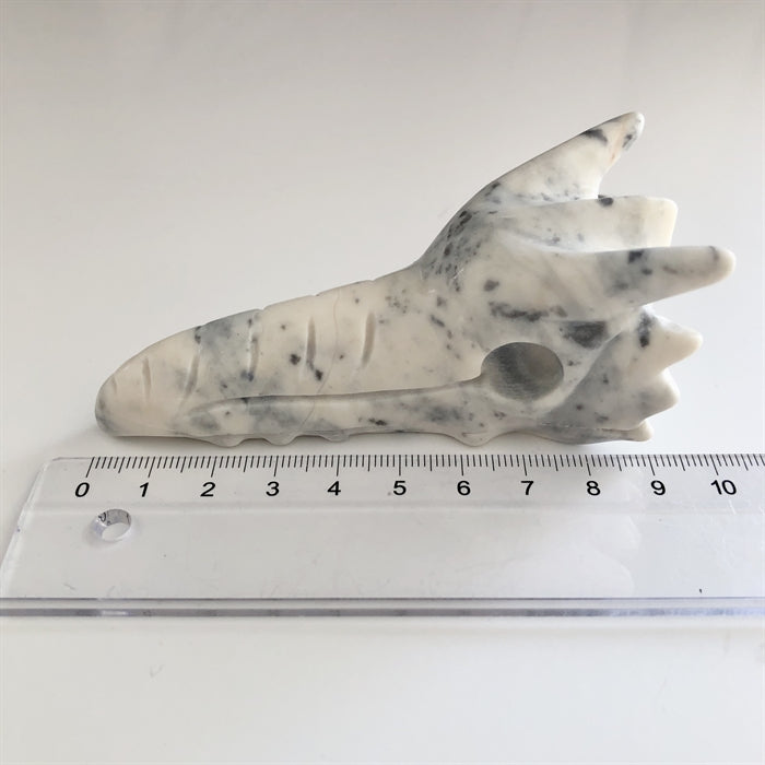 Agat Dendrit Dragehoved 10 cm Fugl Fønix