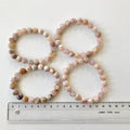 Agat Flower Armbånd 8 mm Perler 17-19 cm