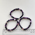 Agat Lilla Armbånd 8 mm Perler Facet 18-19 cm