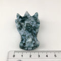 Agat Mos Grøn Dragehoved 6 cm