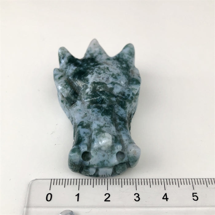 Agat Mos Grøn Dragehoved 6 cm