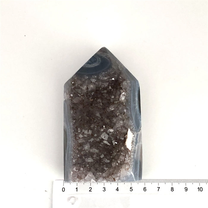 Agat Natur Tårn 9,5 cm med Ametyst.