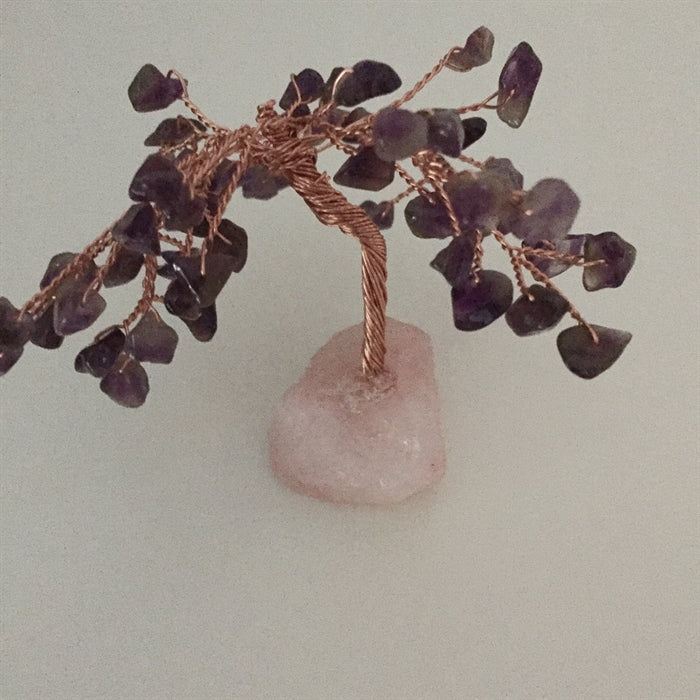 Ametyst og Rosenkvarts Stentræ