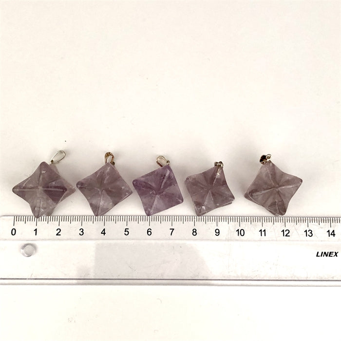 Ametyst Merkaba Vedhæng