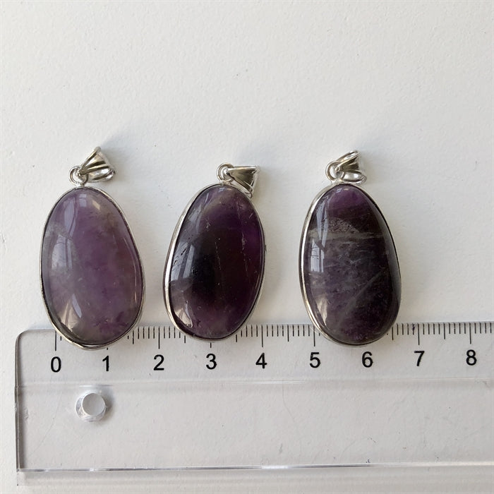 Ametyst Oval Vedhæng