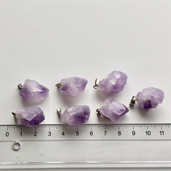 Ametyst Tand Vedhæng Rå