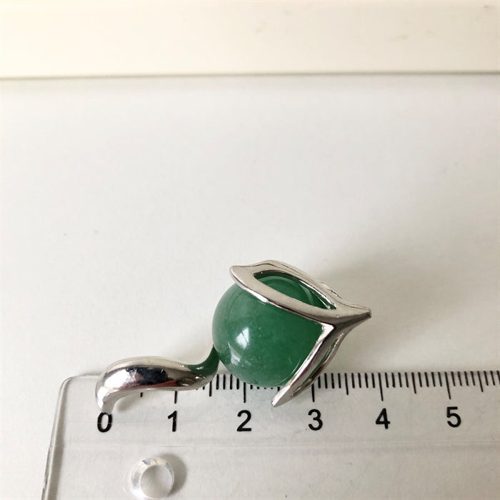 Aventurin Grøn Kugle Vedhæng