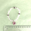 Bjergkrystal Armbånd med Buddha 8 mm Perler 19 - 20 cm
