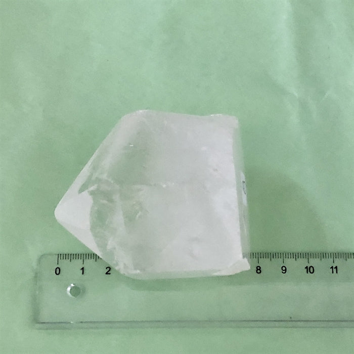 Bjergkrystal Spids Rå med regnbue 7,5 cm 372 gram