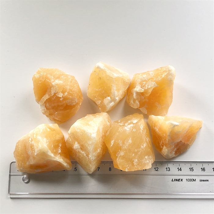 Calcit Gul Rå Chips