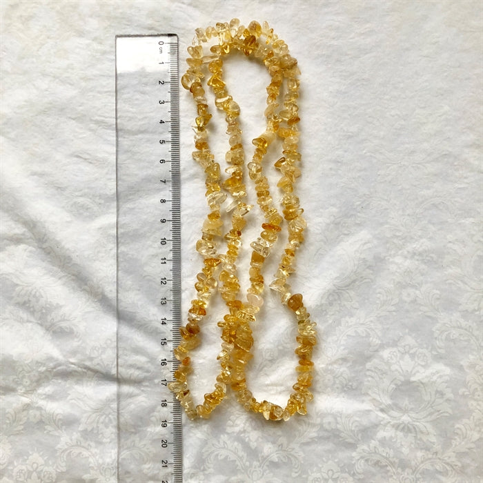 Citrin Brændt Halskæde