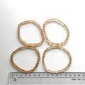 Citrin Ægte Armbånd 5 mm Perler ca.19 cm