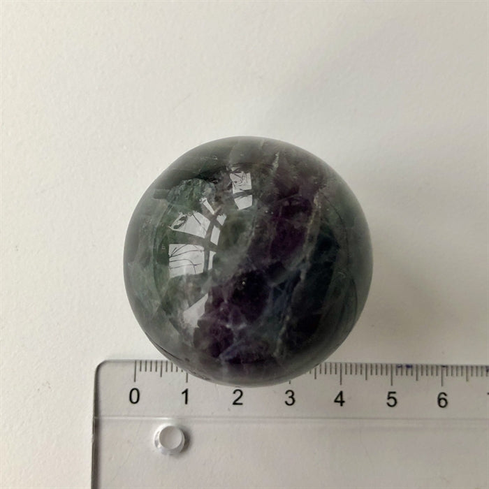 Fluorit Regnbue Kugle 4 cm