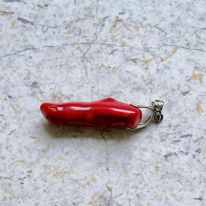 Koral Rød Vedhæng 5 cm.