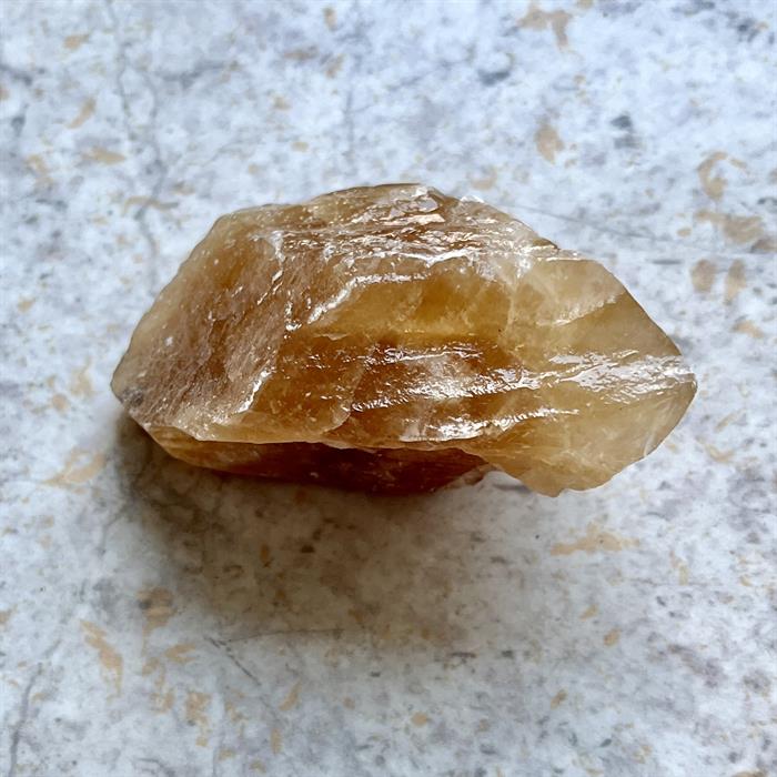 Calcit Honning Rå 6 cm.