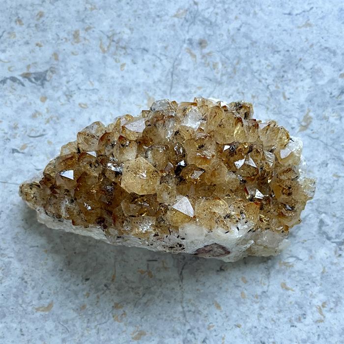 Citrin Brændt Klynge 12 cm.