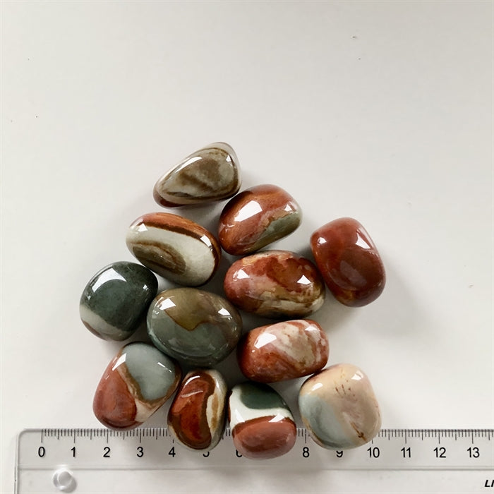 Jaspis Imperial Lommesten - Diverse 10 stk.