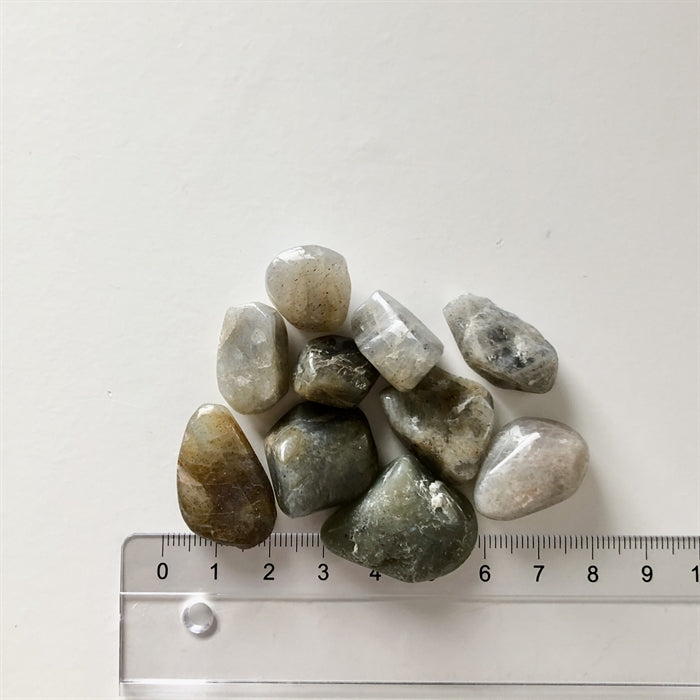 Labradorit Rustikke - Diverse 10 stk. Farver og størrelser varierer.