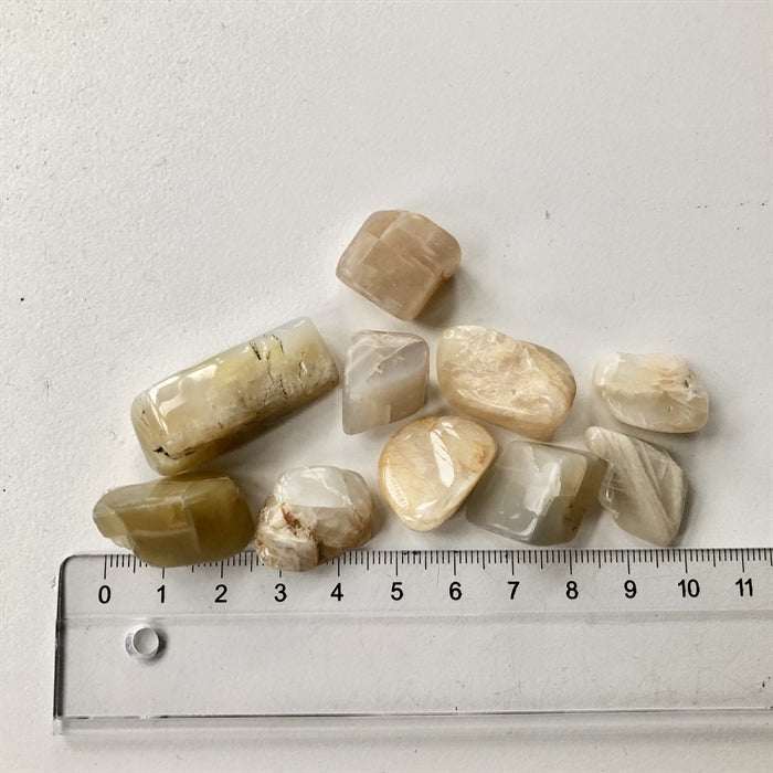 Månesten Mix Rustikke små - Diverse 10 stk. Farver og størrelser varierer.