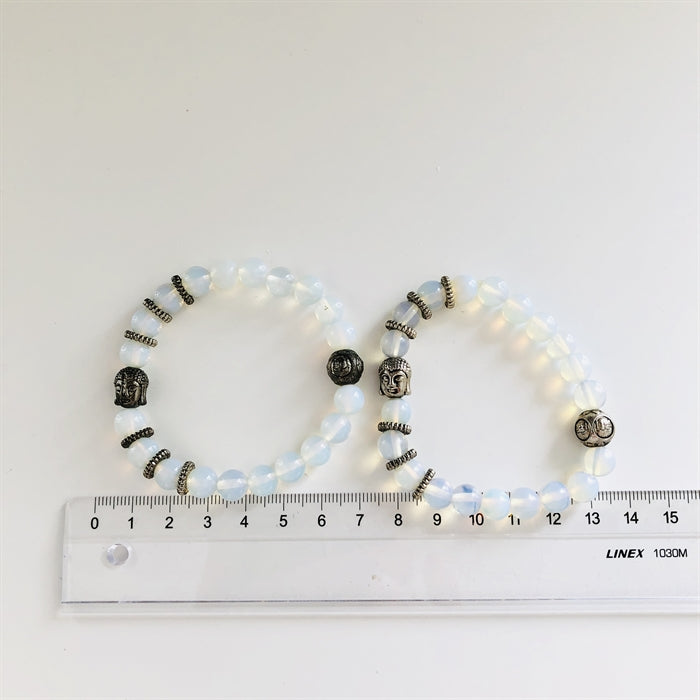 Opalit Armbånd Perler Med Buddha Hoved