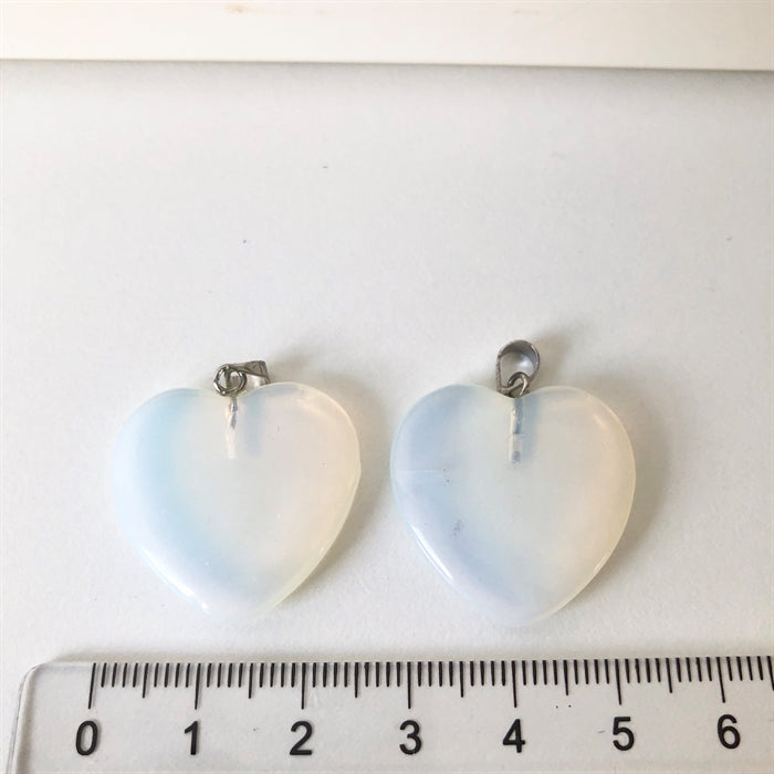 Opalit Hjerte Vedhæng 2,5 cm