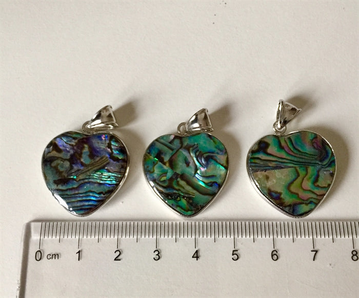 Paua Muslingeskal Hjerte Vedhæng