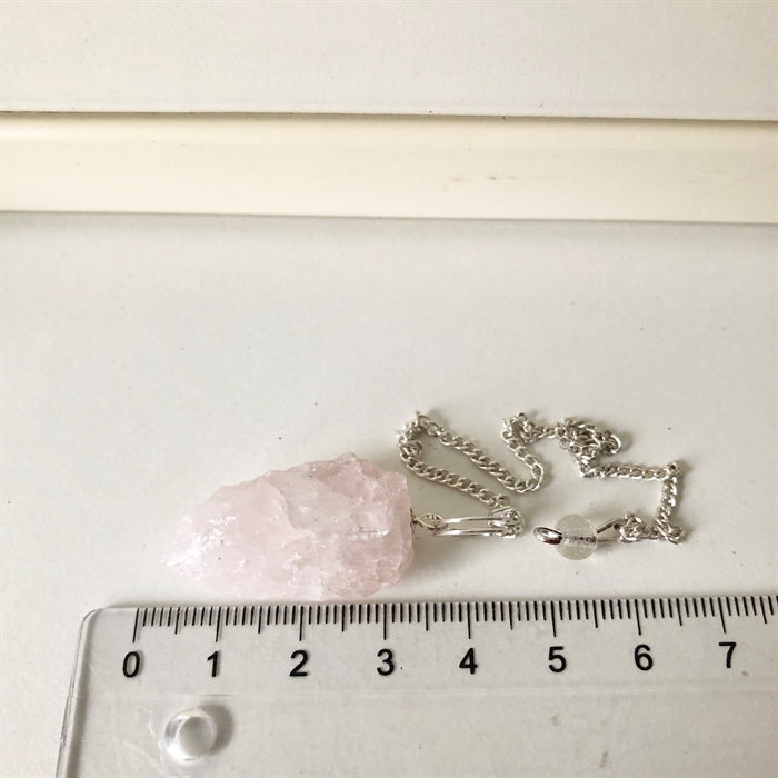 Pendul Rosenkvarts Rå 3,5 cm.
