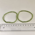 Peridot Armbånd 4 mm Perler Facet 18-19 cm