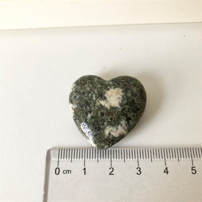 Preseli Stonehenge Bluestone Hjerte 3 cm, farvespil kan variere lidt