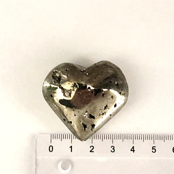 Pyrit Klynge Hjerte 4 cm