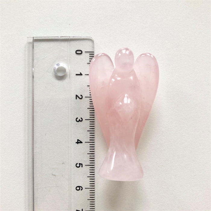 Rosenkvarts Engel 5 cm Lyse