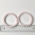 Rosenkvarts Armbånd 8 mm Perler Facet 18-19 cm
