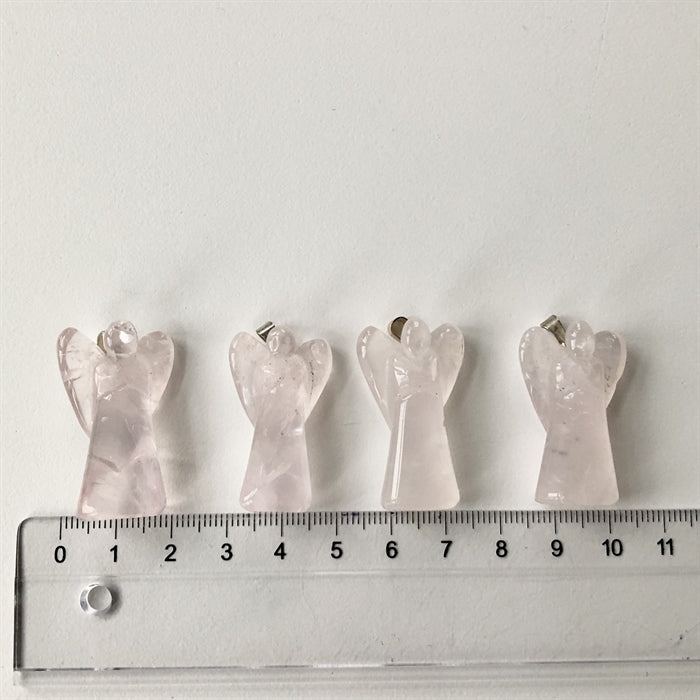 Rosenkvarts Engel Vedhæng 3,5 cm