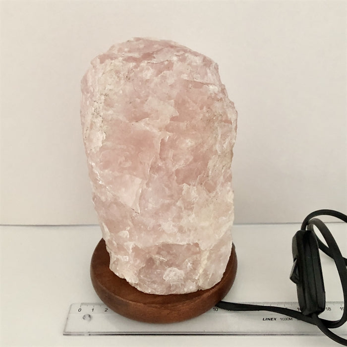 Rosenkvarts Lampe H. 13-14 cm.