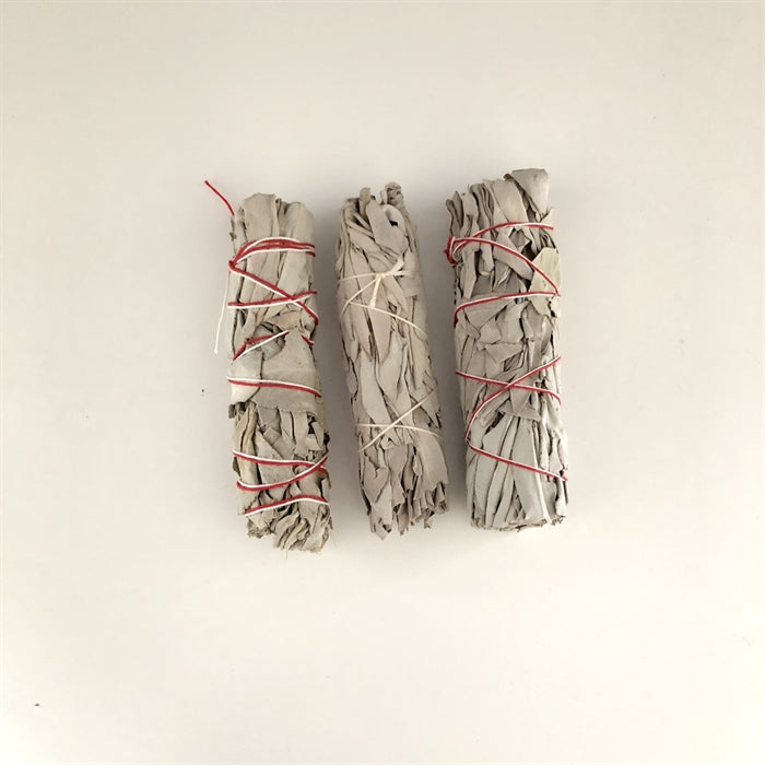 Salvie Hvid Røgelse Små ca. 10 cm 3 stk.