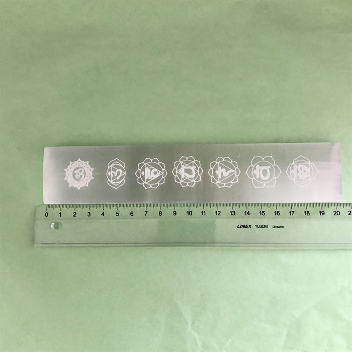 Selenit Chakra Plade 20 cm Oplader