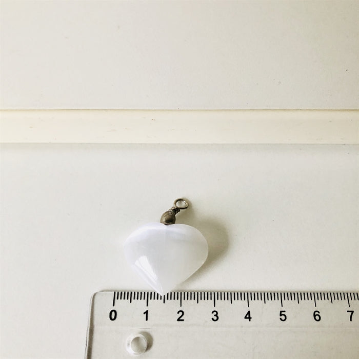 Selenit Hjerte Vedhæng