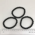 Shungit Armbånd 8 mm Perler 17-18  cm