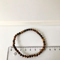 Tigerøje Armbånd 4 mm Perler 19 cm