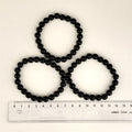 Turmalin Sort Armbånd 8 mm Perler 17-19 cm