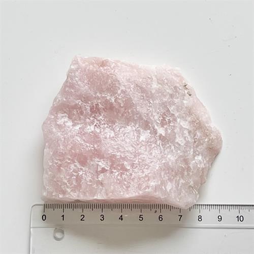 Rosenkvarts Rå Flad