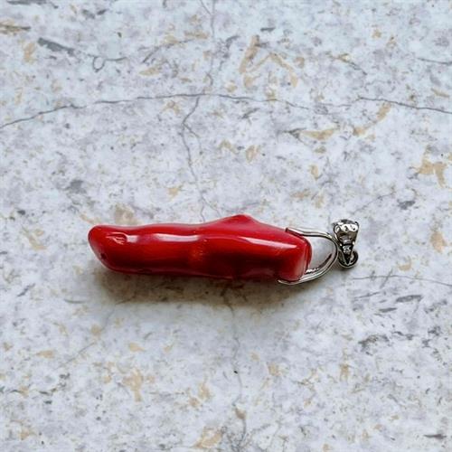 Koral Rød Vedhæng 5 cm.