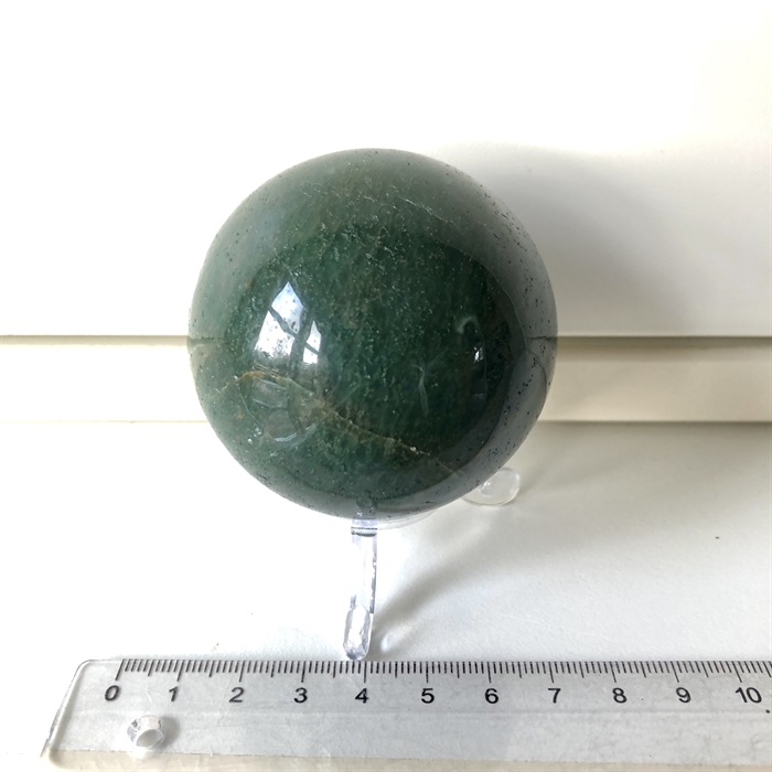 Jade Grøn Kugle Greenstone 6 cm - Sjælden