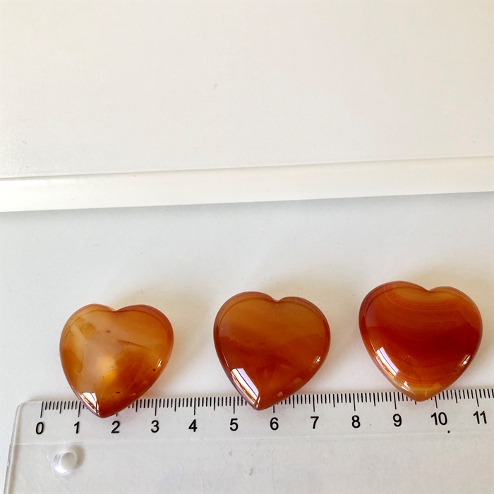 Karneol Hjerte 3 cm